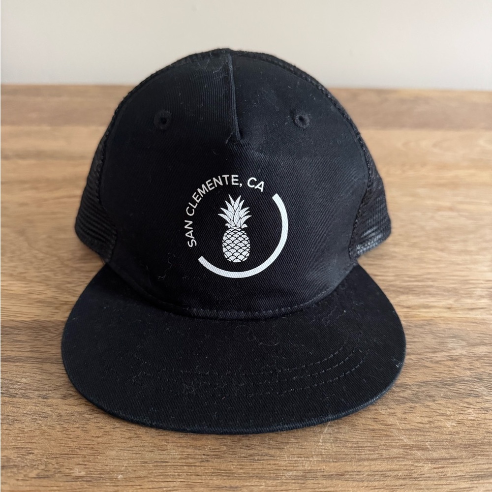 NWOT Binky Bro Black Pineapple Trucker Hat, Infant